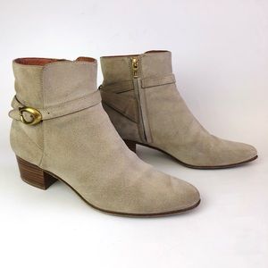 Coach Chrystie Suede Ankle Boots